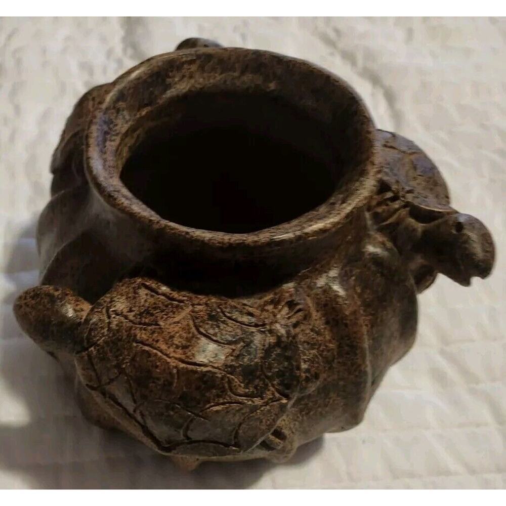 Vintage Estate Colima ? Turtle Pottery Ceramic clay Vessel Sculpture Folk Art - Picture 2 of 7